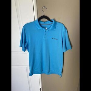 Columbia Omni Shade Golf Polo Shirt Blue Medium